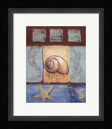 Framed Aquamarine Snail Print