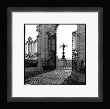 Framed Gates to the Royal Palace, Budapest Print