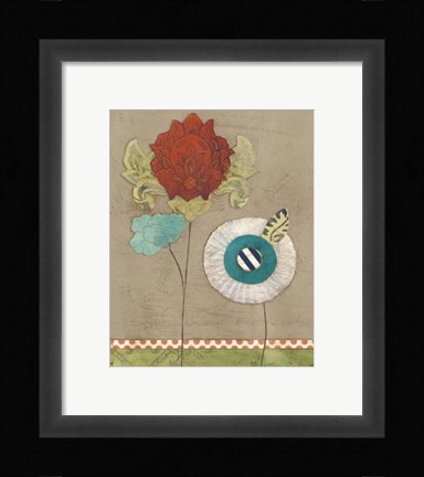 Framed Petal Patterns V Print