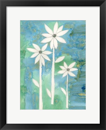 Framed Dainty Daisies II Print