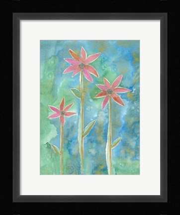 Framed Dainty Daisies III Print