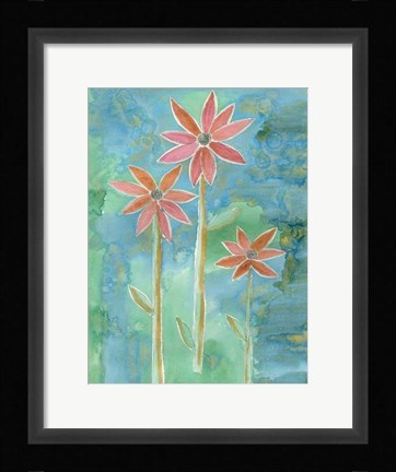 Framed Dainty Daisies IV Print