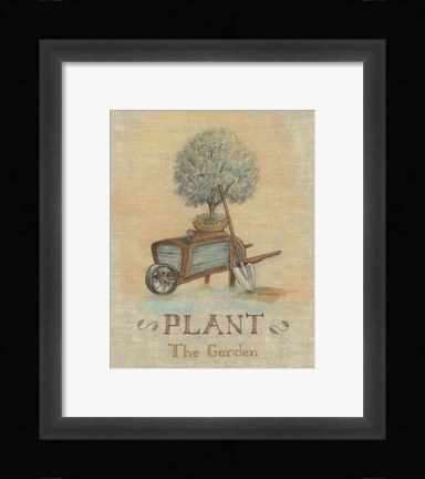 Framed Garden Series in Linen III Print
