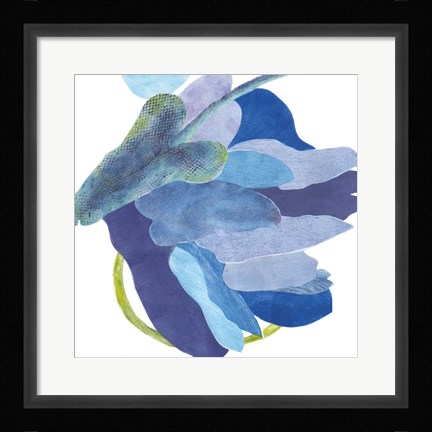 Framed Sideways Indigo I Print