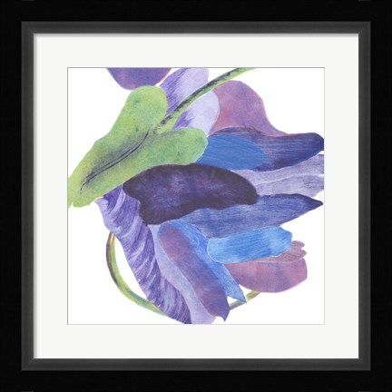 Framed Sideways Indigo II Print