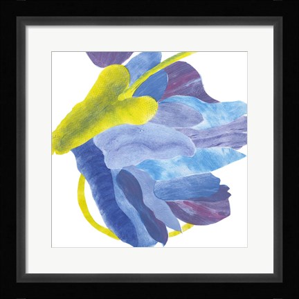 Framed Sideways Indigo III Print