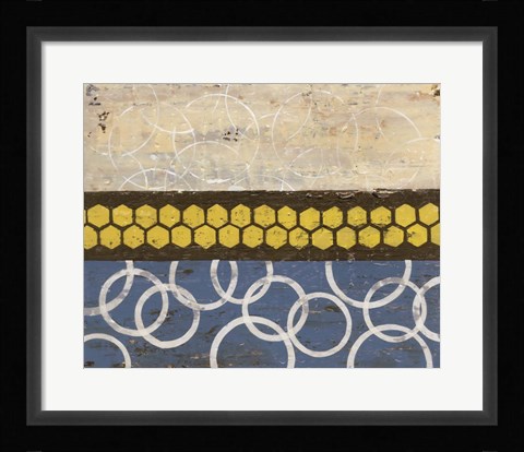 Framed Honey Comb Abstract I Print