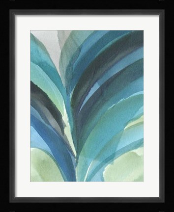 Framed Big Blue Leaf II Print