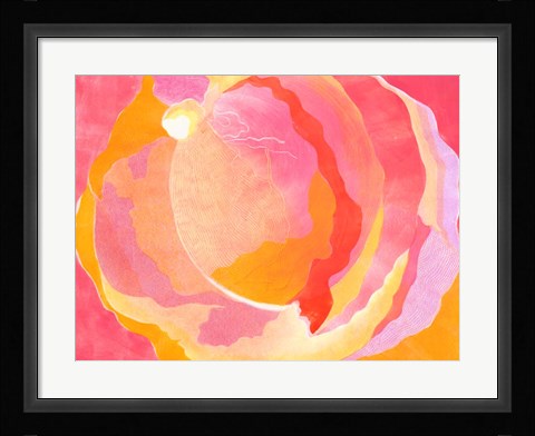 Framed Cabbage Rose III Print
