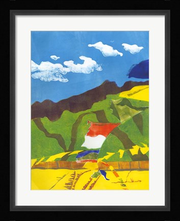 Framed Prayer Flags II Print