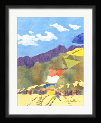 Framed Prayer Flags IV Print