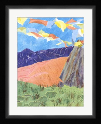 Framed Prayer Flags V Print