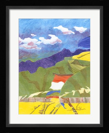Framed Prayer Flags VI Print