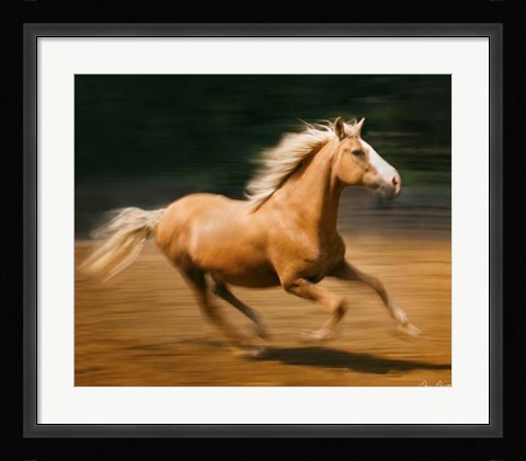 Framed Blazing Horse I Print