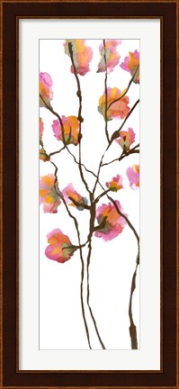 Framed Inky Blossoms I Print