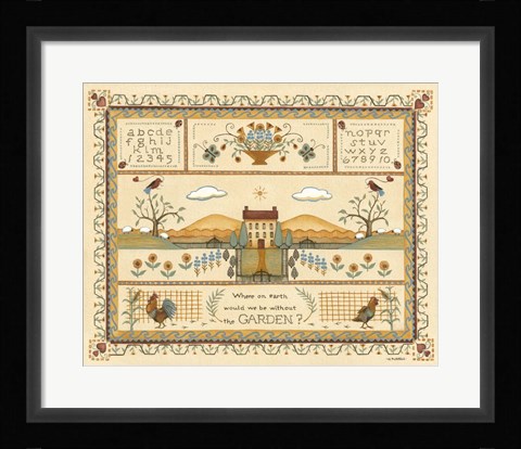 Framed Garden Sampler I Print