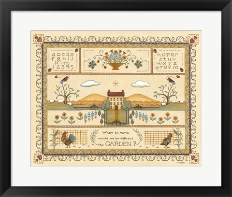 Framed Garden Sampler I Print