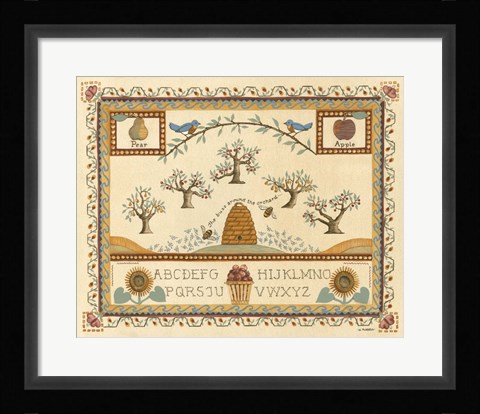 Framed Garden Sampler II Print