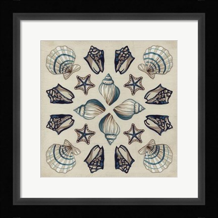 Framed Coastal Kaleidoscope I Print