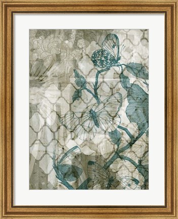 Framed Arabesque Butterflies VI Print