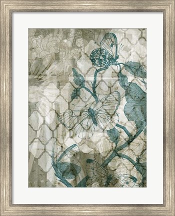 Framed Arabesque Butterflies VI Print