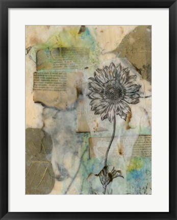 Framed Vellum Floral I Print