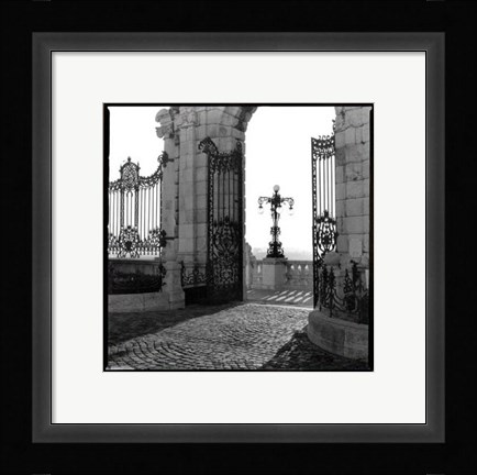 Framed Gates to the Royal Palace, Budapest Print