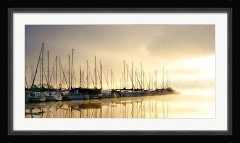 Framed Marina Morning I Print