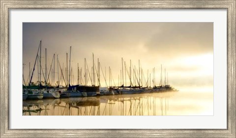 Framed Marina Morning I Print