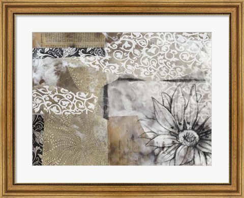 Framed Collage Fleur II Print