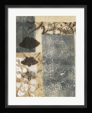 Framed Ginkgo Fossil I Print