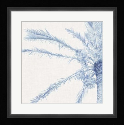 Framed Chambray Palms I Print