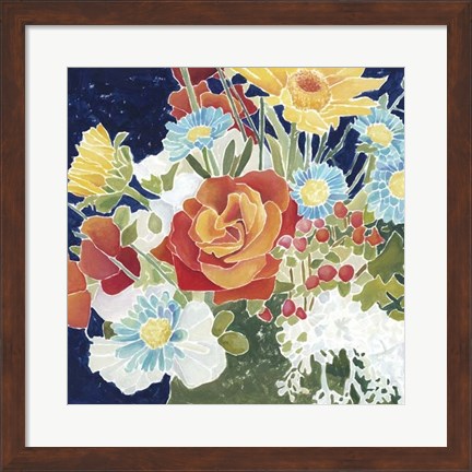Framed Midnight Florals IV Print