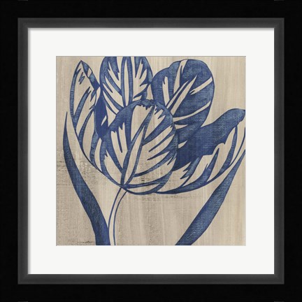 Framed Indigo Tulip Print