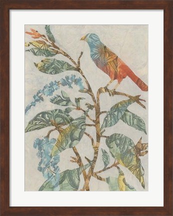 Framed Aviary Collage II Print
