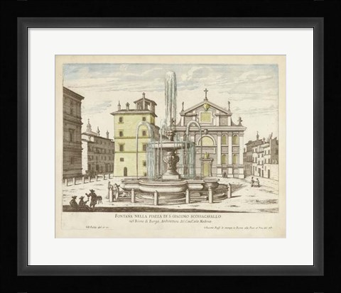 Framed Fountains of Rome I Print