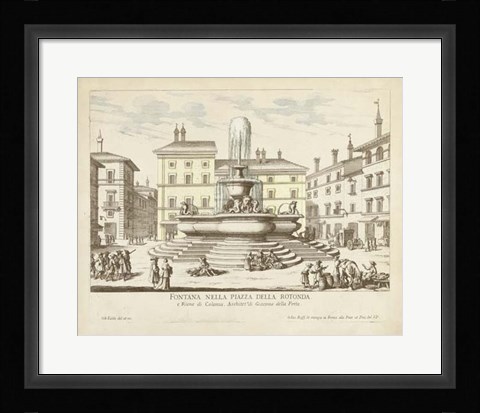Framed Fountains of Rome II Print