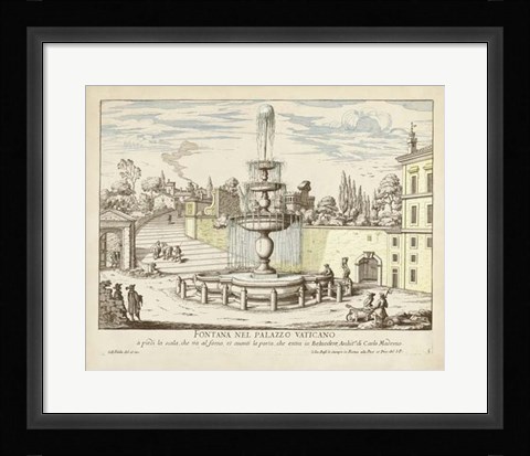 Framed Fountains of Rome III Print