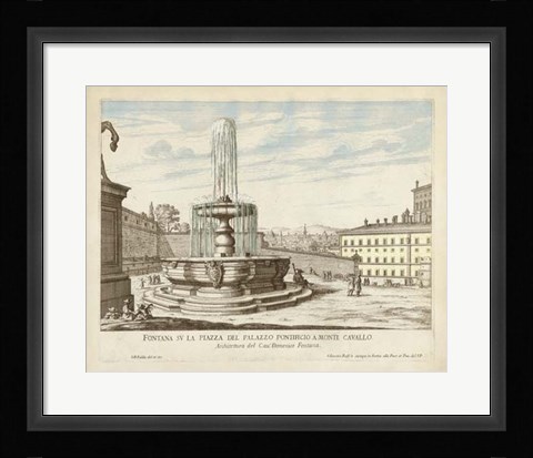 Framed Fountains of Rome V Print