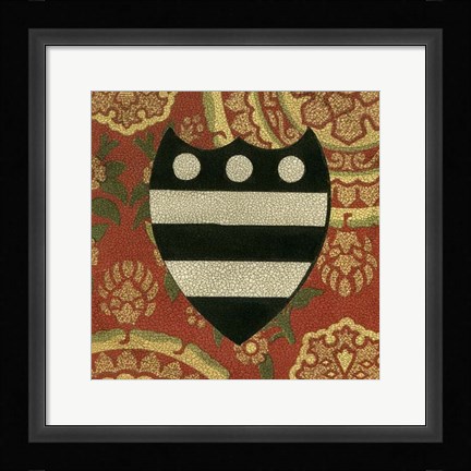 Framed Noble Crest III Print