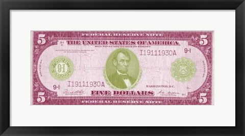Framed Modern Currency II Print
