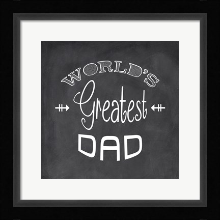 Framed World's Greatest Dad - black Print