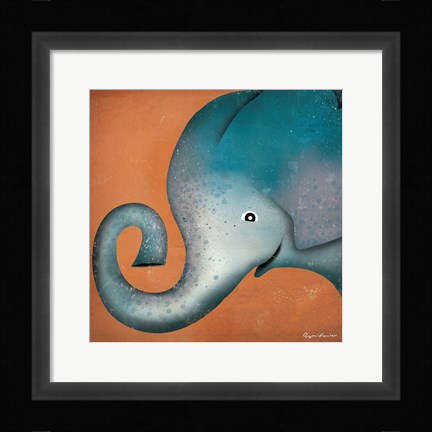 Framed Elephant WOW Print