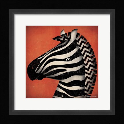 Framed Zebra WOW Print