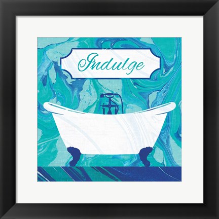 Framed Marbled Bath II Print