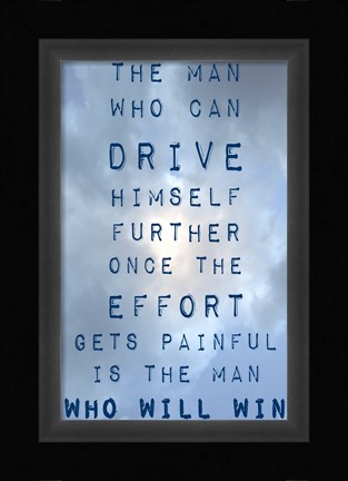 Framed Man Who Will Win Print