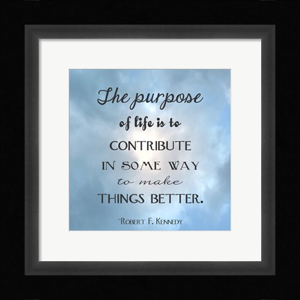 Framed Purpose of Life Square Print