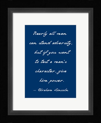 Framed Man's Character Print