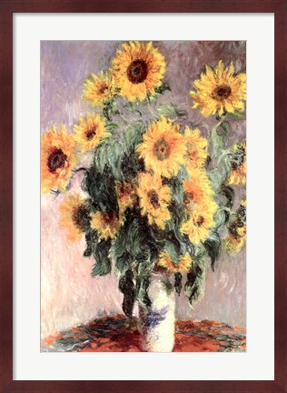 Framed Sunflowers, c.1881 Print