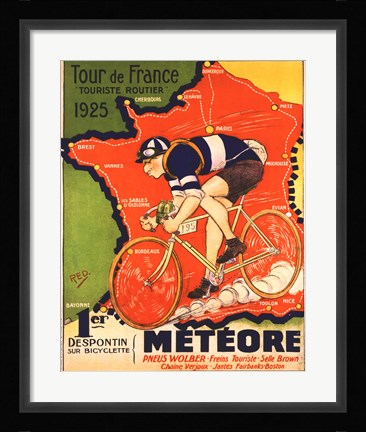 Framed Tour de France 1925 Print